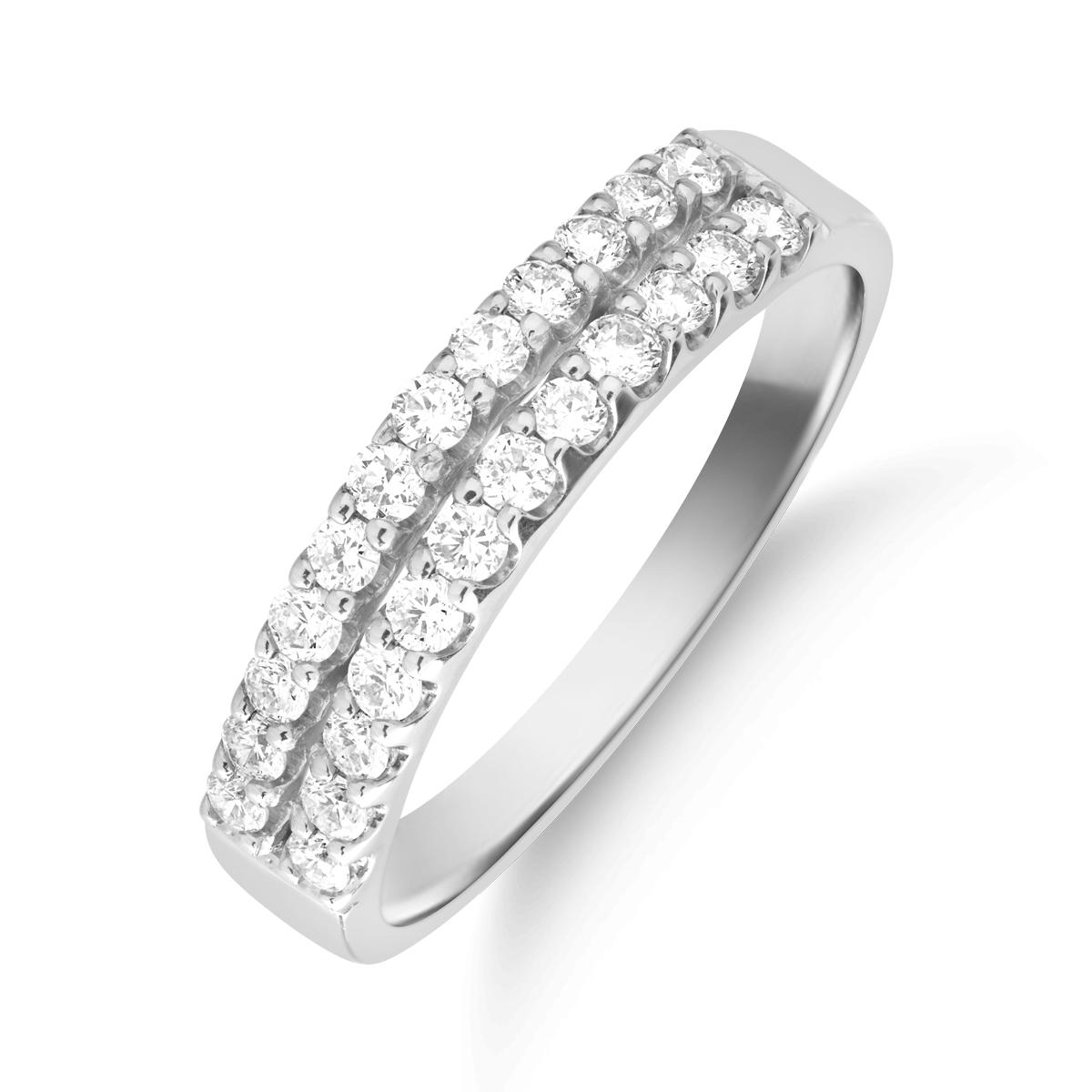 14K white gold ring with 0.5ct diamonds